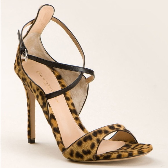 Gianvito Rossi leopard-print calf hair sandals - Picture 4 of 7
